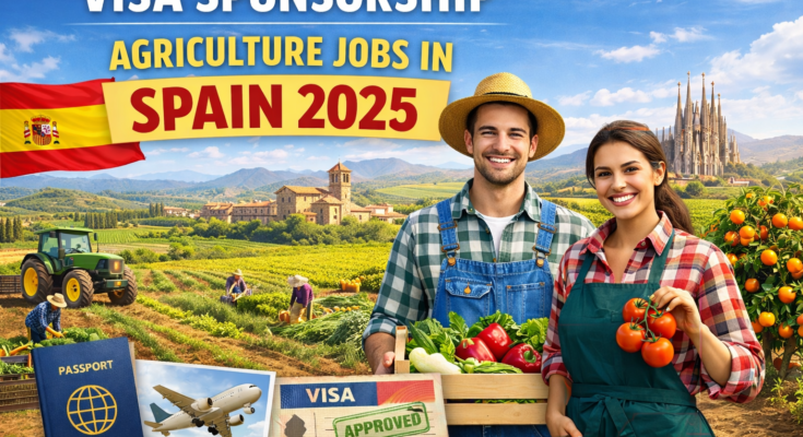 Visa Sponsorship Agriculture Jobs in Spain 2026